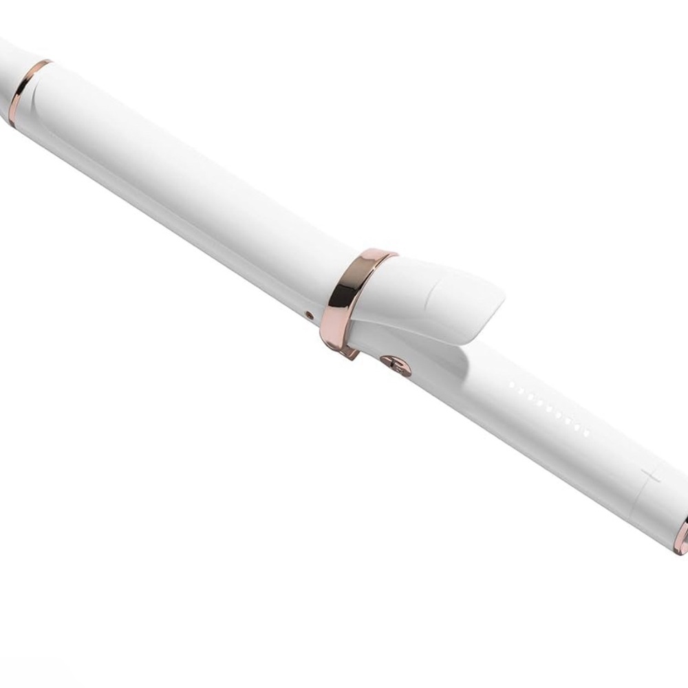 T3 White Curling Iron with Rose Gold Accents